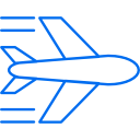 Blue plane icon